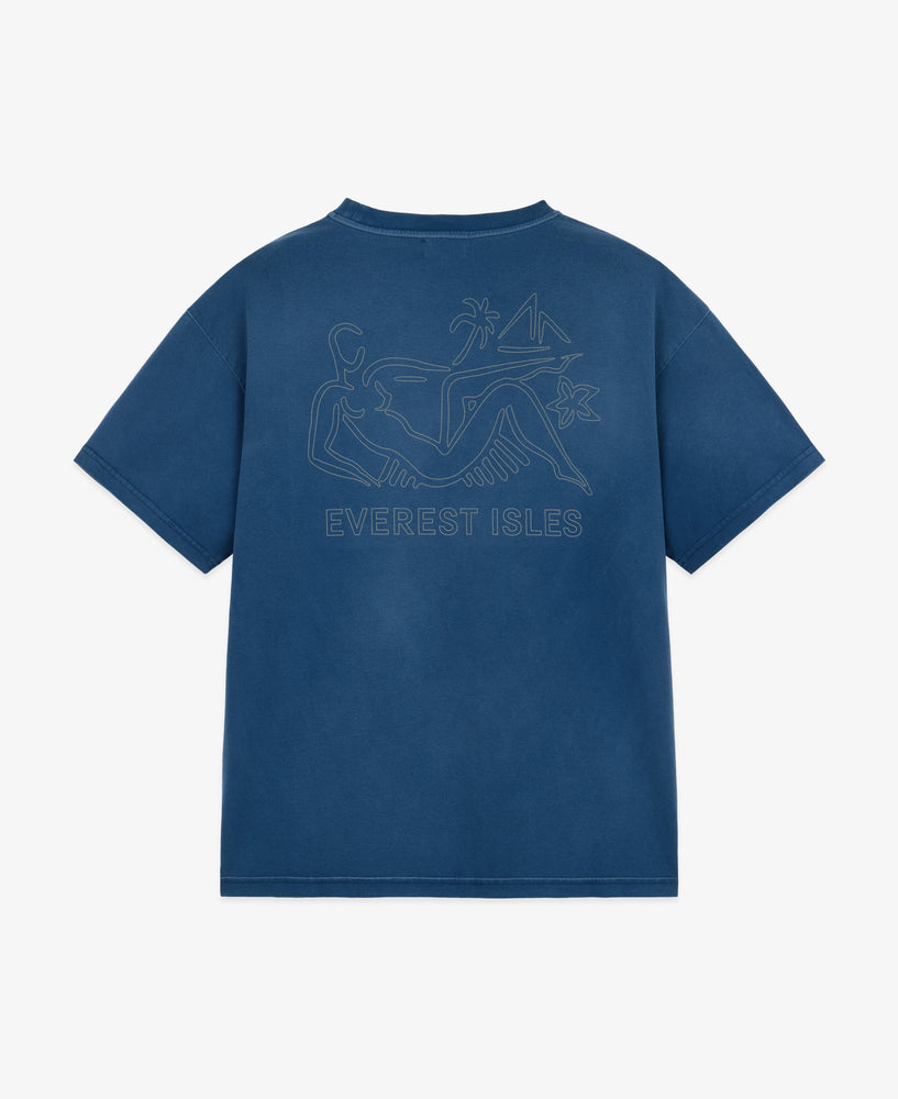 Mermaid Graphic Tee - Navy Blue