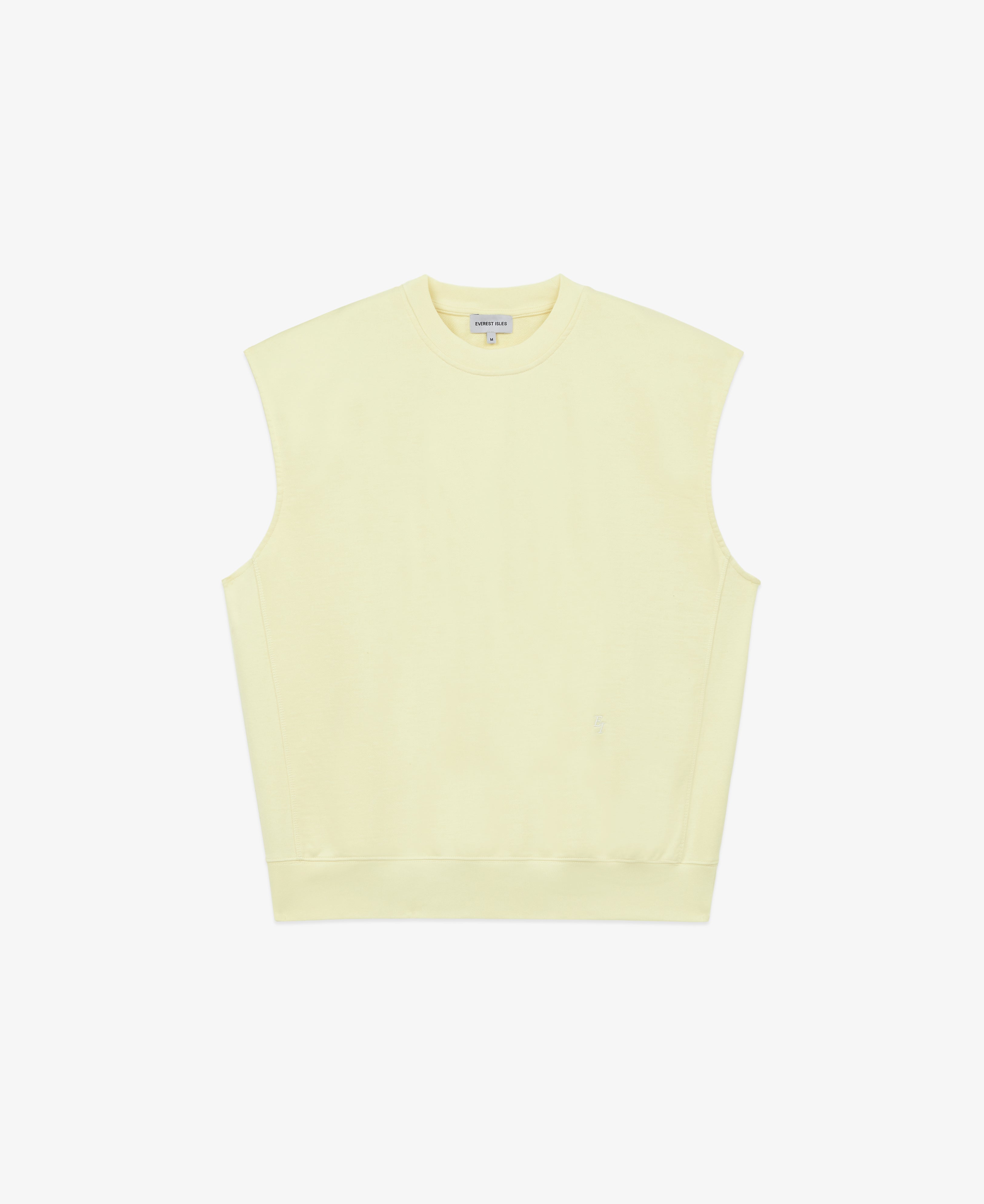 EI Monogram Fleece Cutoff Crewneck - Washed Yellow