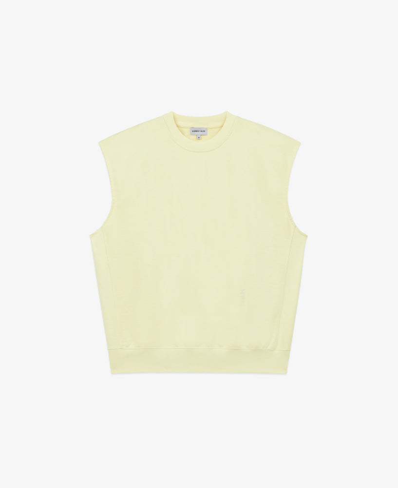 EI Monogram Fleece Cutoff Crewneck - Washed Yellow