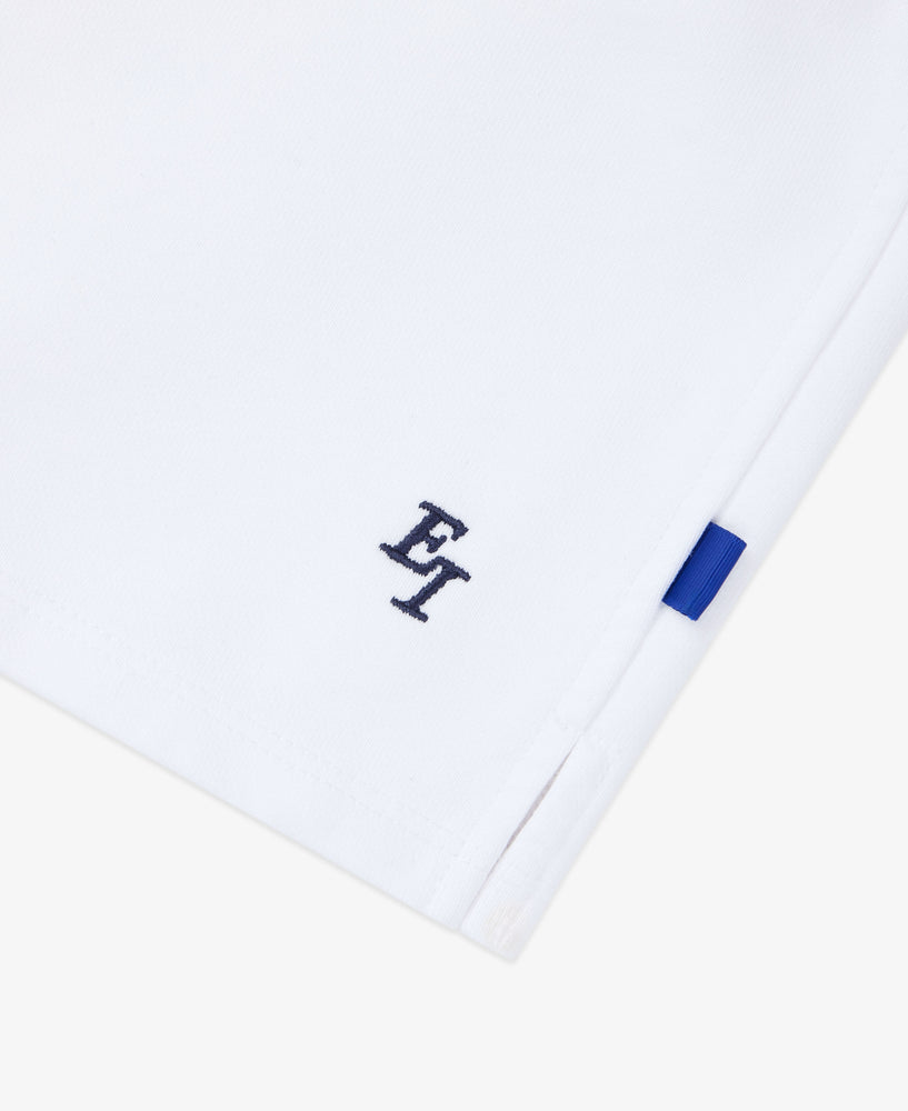 EI Monogram Fleece Soccer Short - White