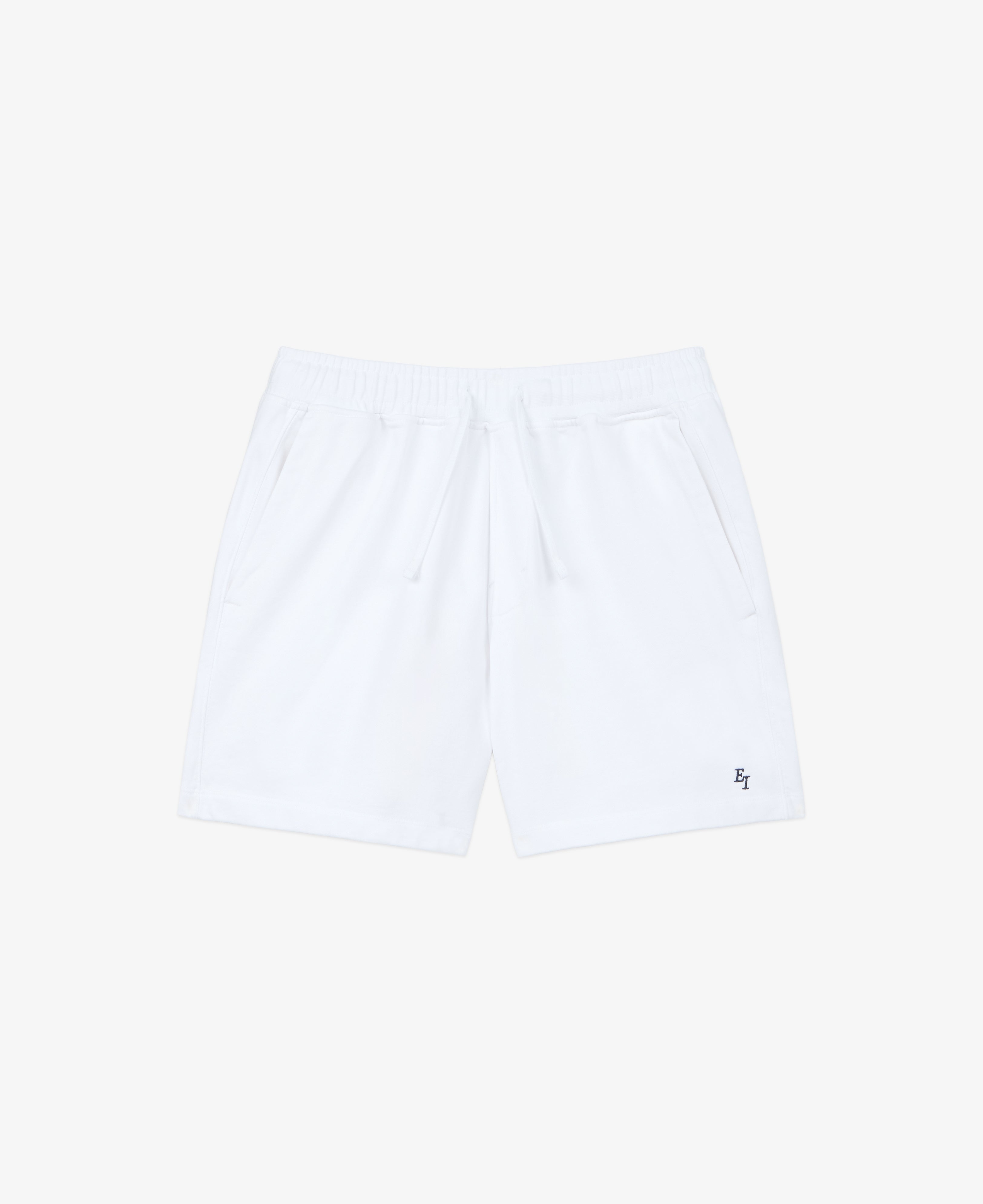 EI Monogram Fleece Sweatshort - White