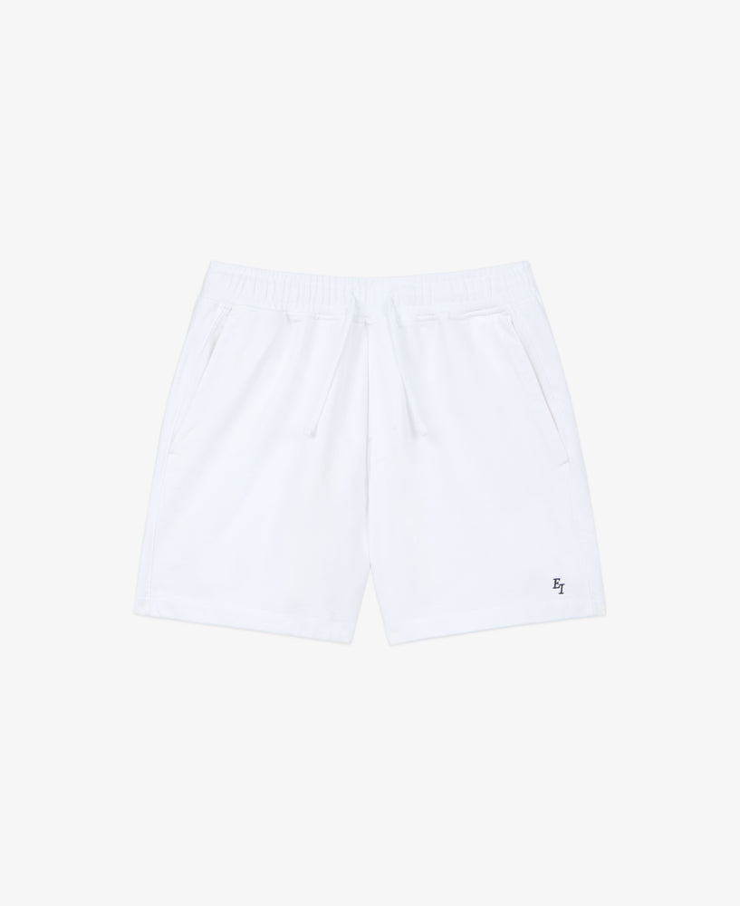 EI Monogram Fleece Sweatshort - White