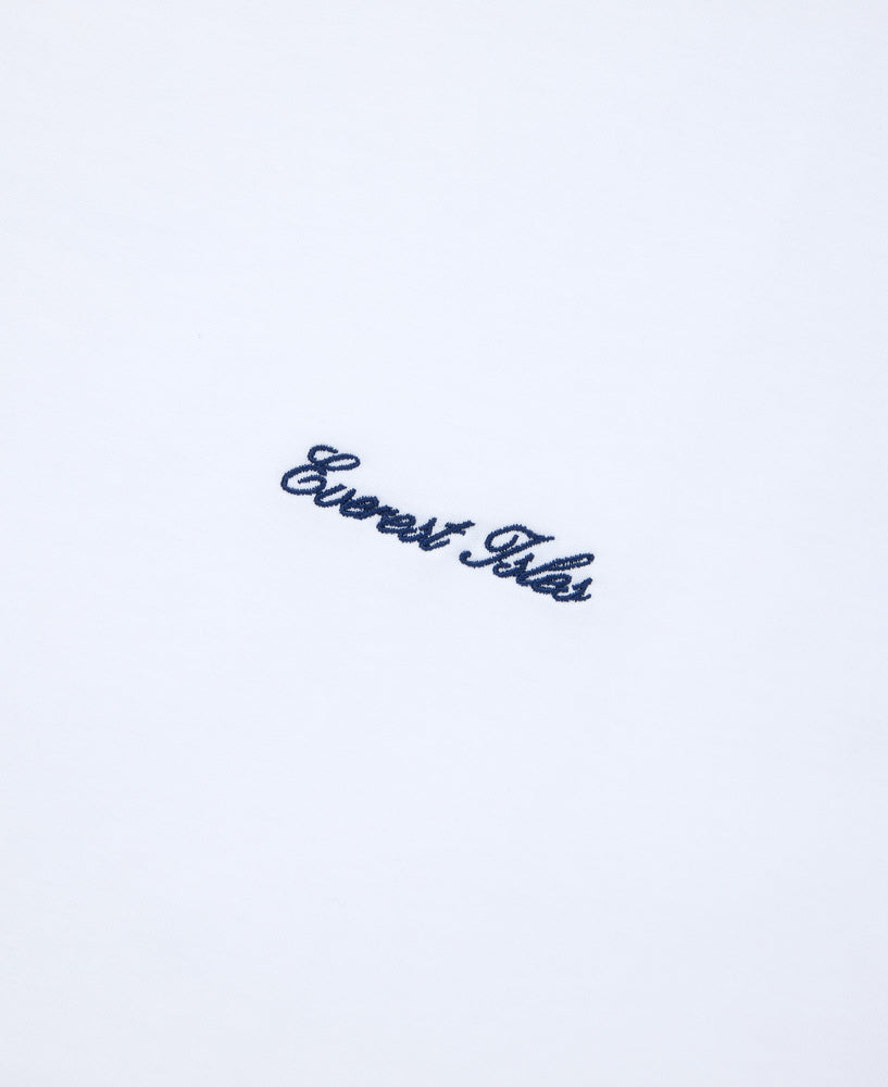 Embroidered Script Tee S/S - White
